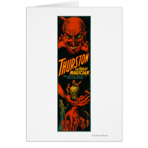 Cartão Thurston "grande mostra do mágico do universo "