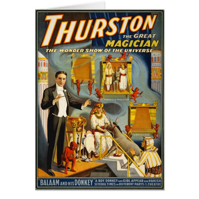 Cartão Thurston, o excelente mágico de 1914 (Frente)