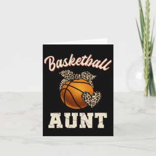 Cartão Tia Basquete Leopardo Jogadora de Basquete Dia das
