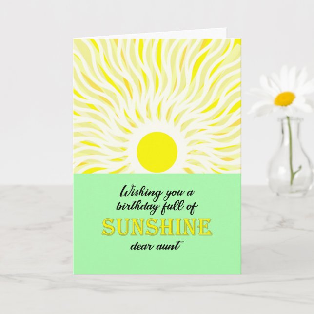 Cartão Tia Birthday Bright Sunshine (Planta pequena)