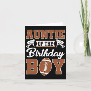 Cartão Tia Da Família De Festa De Futebol Do Aniversário 