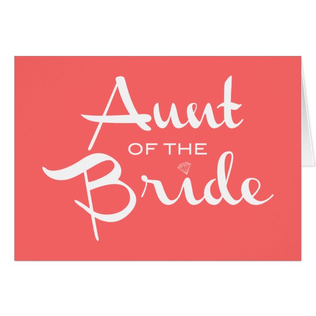 Cartão Tia da Noiva Branca a Rosa (Frente Horizontal)