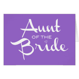 Cartão Tia da Noiva Branca em Púrpura