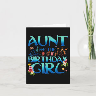 Cartão Tia Da Rapariga De Aniversário Que Corresponde Ao