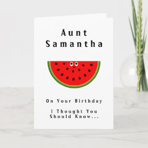 Cartão Tia de aniversário engraçada Uma foto de uma tia d
