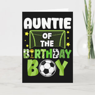 Cartão Tia de Futebol Aniversário do Menino Festa Família