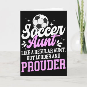 Cartão Tia de Futebol de uma Tia de Jogador de Futebol De