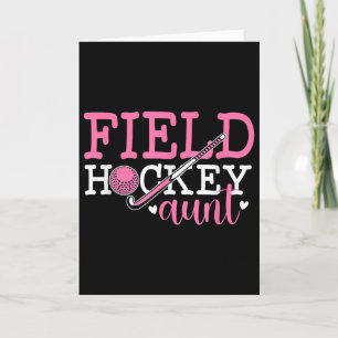 Cartão Tia de Hockey de Campo de um Jogador de Hockey de