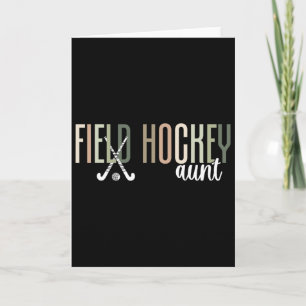 Cartão Tia de Hockey de Campo de um jogador de hóquei de