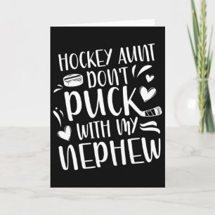 Cartão Tia de Hockey de um Jogador de Hockey Divertida Ti
