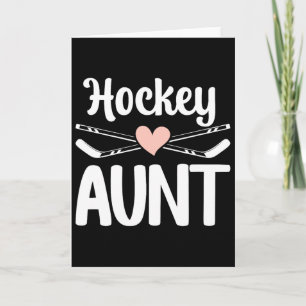 Cartão Tia de Hockey de um Jogador de Hockey Fofo Tia de