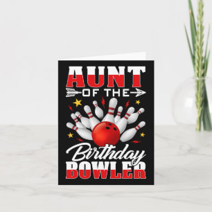 Cartão Tia Do Birthday Bowler Bday Party Cel