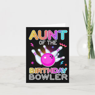 Cartão Tia Do Birthday Bowler Bday Party Cel
