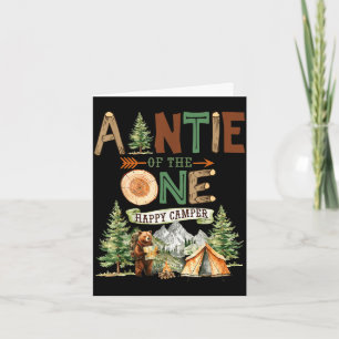 Cartão Tia do único acampante feliz no 1º aniversário