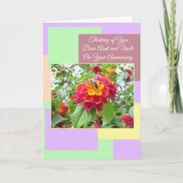 Cartão Tia Floral Tio Personalizado Aniversário de Casame