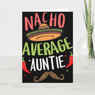 Cartão Tia Média Nacho Bigode Mexicano Cinco De Maio