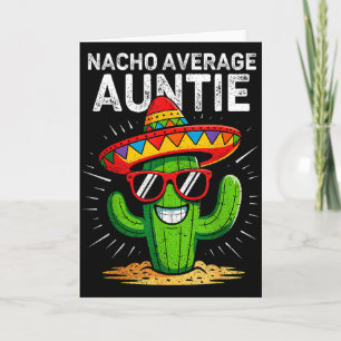 Cartão Tia média nacho engraçada cinco de maio mexicana