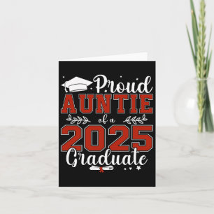 Cartão Tia Orgulhosa De Um Graduado Da Turma De 2025 Para