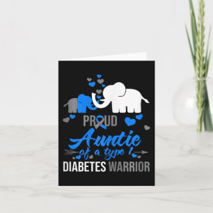 Cartão Tia Orgulhosa De Um Vendedor De Diabetes Tipo 1