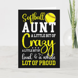 Cartão Tia Softll Orgulhosa Tia De Um Jogador Softll Tia 