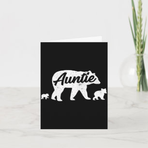 Cartão Tia vintage urso tia com 2 filhote dia das mães