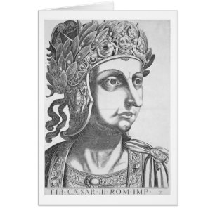 Cartão Tiberius Caesar (42 BC-37 ANÚNCIO), 1596 (gravura