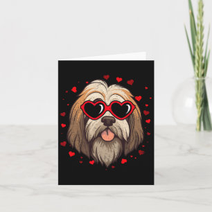 Cartão Tibetan Terrier Coração de Namorado Amantes de Cãe