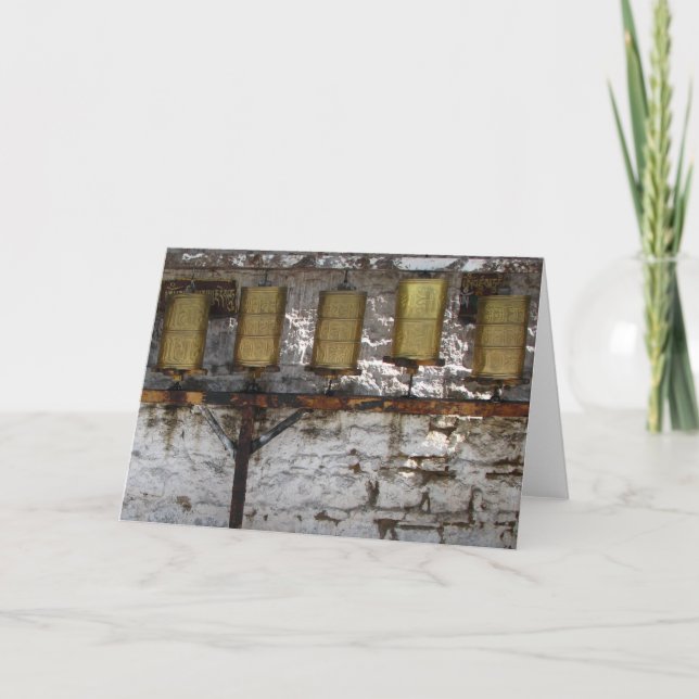 Cartão tibetano das rodas de oração (vazio para (Frente)