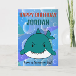 Cartão Tiburonete Aniversário Personalizado