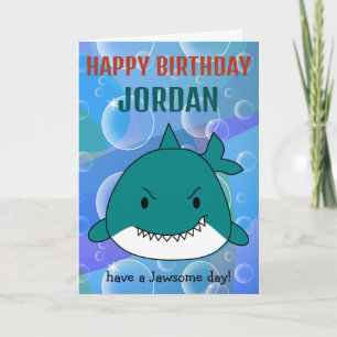 Cartão Tiburonete Aniversário Personalizado