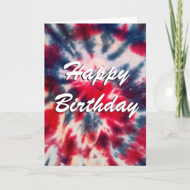 Cartão Tie Dye Happy Birday (Frente)