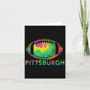 Cartão Tie Dye Legal Futebol Roupa de Pittsburgh