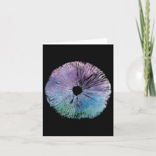 Cartão Tie Dye Mushroom Boné Spore Selvagens Cogumelos Se