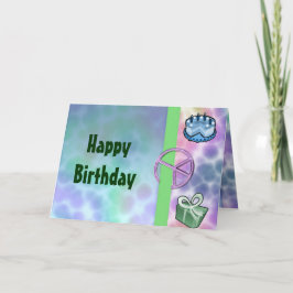 Cartão Tie Dye Peace Birthday