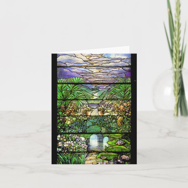 Cartão Tiffany Art Nouveau Stained Glass Card (Frente)