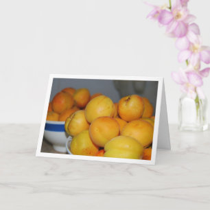 Cartão Tigelas de Frutas de Albaricoque