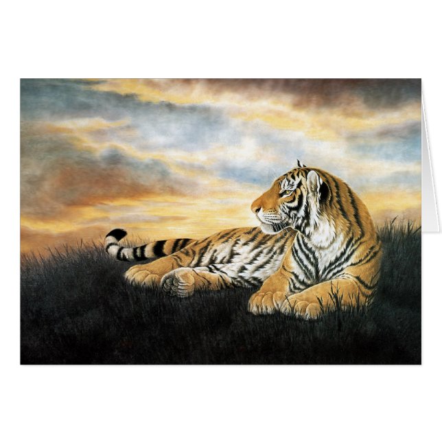 Cartão Tiger Dawn (Frente Horizontal)