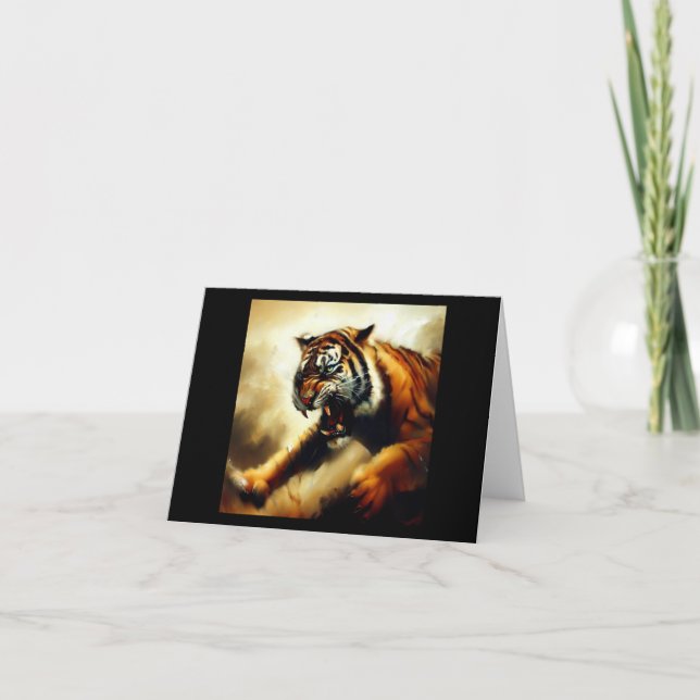 Cartão Tigre (14) Gato Selvagem (Frente)