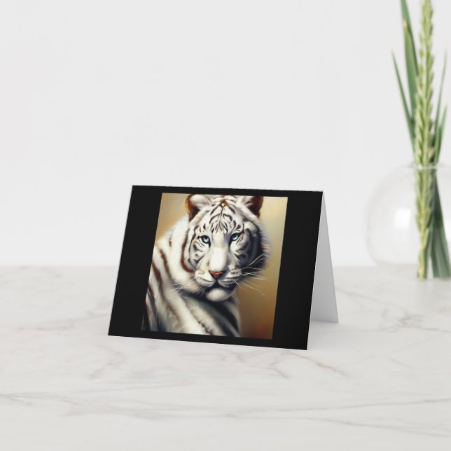 Cartão Tigre branco chinês (3) (Frente)
