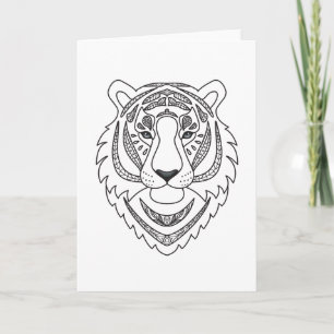 Cartão Tigre branco inspirado
