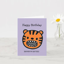 Tigre castanho-branco, roxo