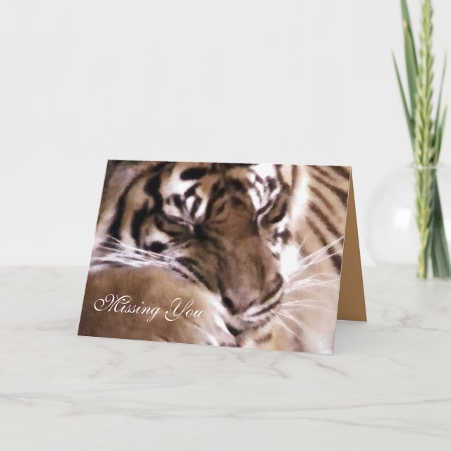 Cartão Tigre com um heart_ (Frente)