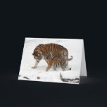 Cartão Tigre & Cub bonitos do pai do pai do feliz<br><div class="desc">Tigre do pai do pai do feliz aniversario & Cub bonitos para aqueles que amam tigres,  animais.  Aperfeiçoe para que seu pai diga o obrigado você e feliz aniversario</div>