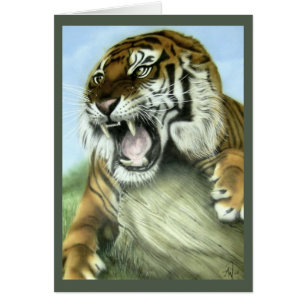 Cartão Tigre da rosnadura