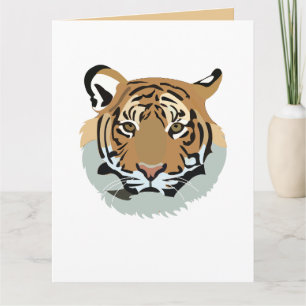 Cartão Tigre De Cabeça De Tigre Selvagem