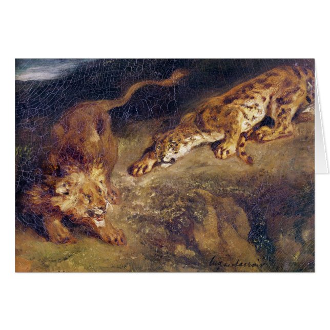 Cartão Tigre e leão (Frente Horizontal)