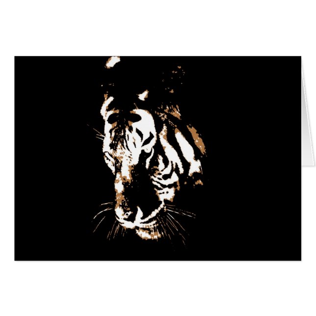 Cartão Tigre Face (Frente Horizontal)