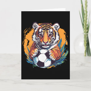 Cartão Tigre Futebol Ll Feroz Animal da Selva