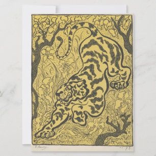 Cartão Tigre na selva (animal selvagem) (por Paul Ranson)