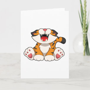 Cartão Tigre rugindo